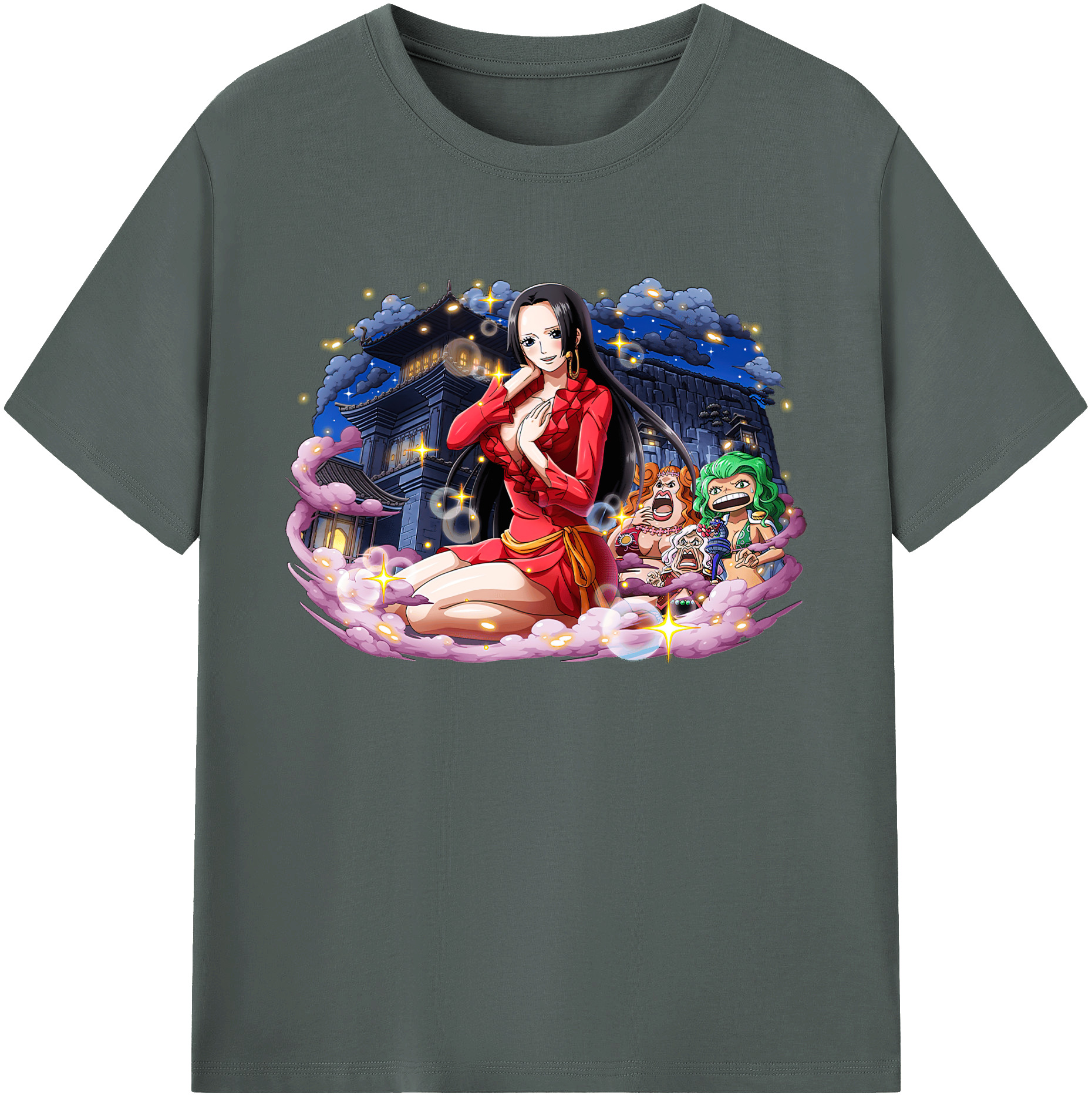ワンピース ボア・ハンコック ONE PIECE Boa·Hancock 綿100％ メンズ半袖Tシャツ｜肌触りやわらか＆通気性